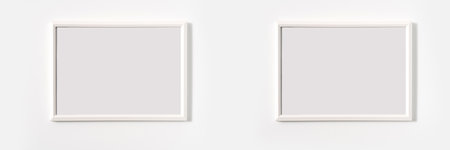 Photo frame portrait on white backgroundの写真素材