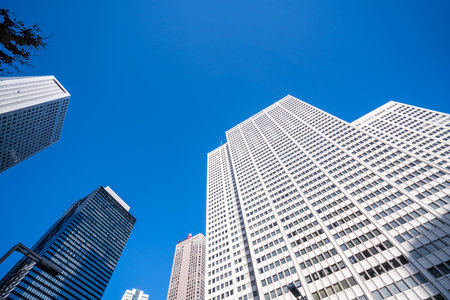 Office building in the Marunouchi business district Tokyo, Japan. Near the Tokyo train station.の写真素材
