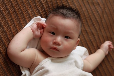 baby  bathの写真素材