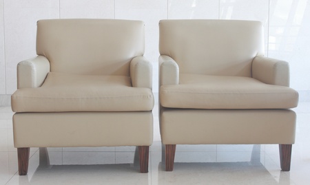 A pair of couchの写真素材