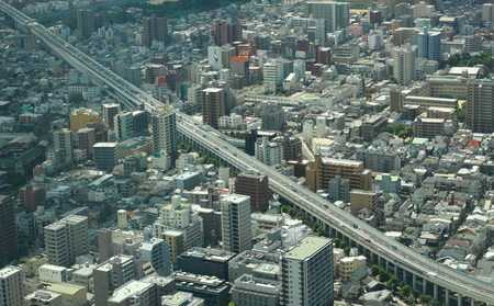 Aerial view of a cityのeditorial素材