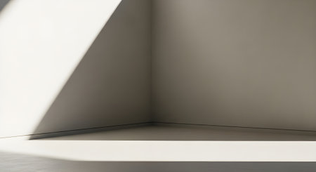 Empty room with light and shadow on the wall. 3d renderingの素材