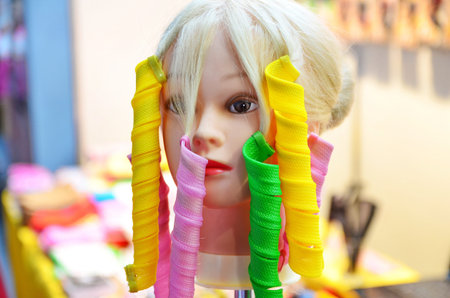 Dummy of the blond hairの写真素材