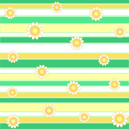 Flowers and stripes patternの写真素材