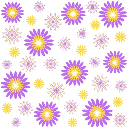 Flower pattern on whiteの写真素材
