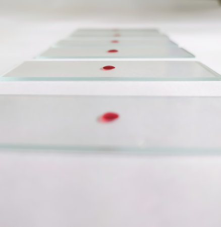 Medical hospital items. Blood sampling and homeo medicineの写真素材