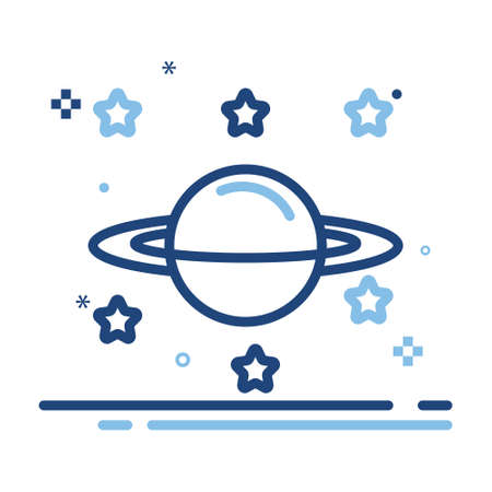 Galaxy neptune planet space starのイラスト素材