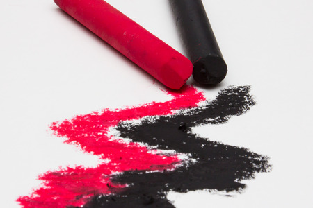 Red and Black Oil Pastelsの写真素材