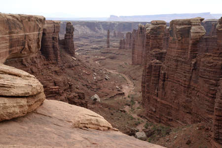 White Rim rock formations at Canyonlands National Parkの写真素材
