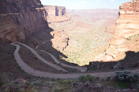 Shafer Switchbacks at Canyonlands National Parkの写真素材