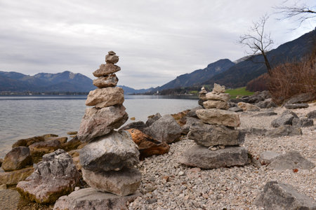 Wolfgangsee lake near Salzburg late autumn