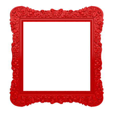 Red frame with beautiful pattern の写真素材