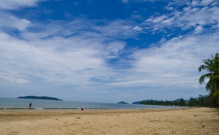 seascape at tansung aru, sabahの写真素材