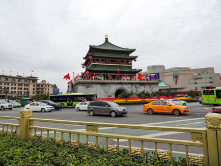 Xi'an Bell Tower Festival Costumeのeditorial素材