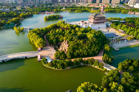 Xi'an Datang Furong Garden sceneryのeditorial素材