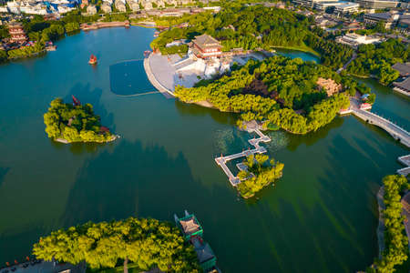 Xi'an Datang Furong Garden sceneryのeditorial素材