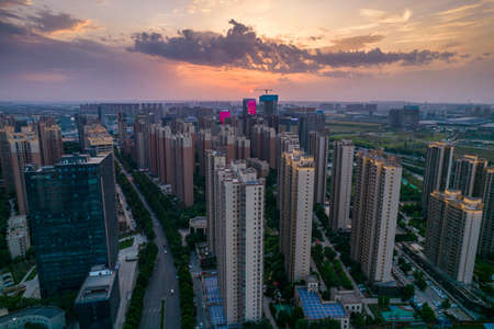 Aerial photography of Xi'an cityのeditorial素材