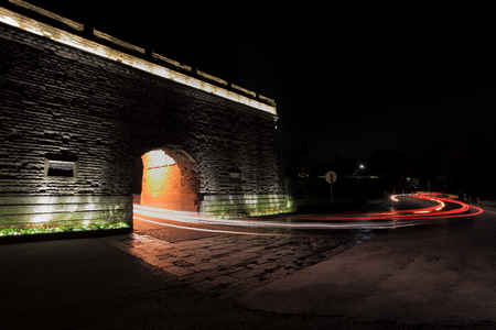 City gate of Jingzhou, Chinaのeditorial素材