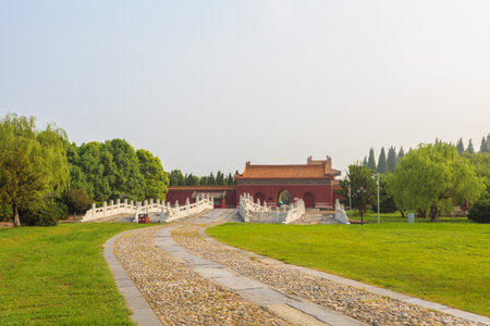 Ancient architectural building in Hebei, Chinaのeditorial素材