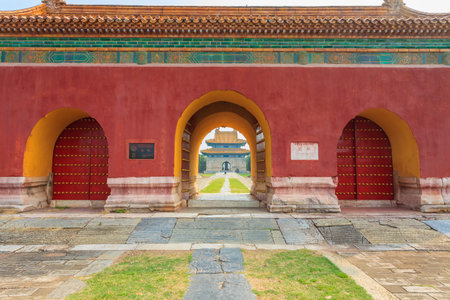 Ancient architectural building in Hebei, Chinaのeditorial素材