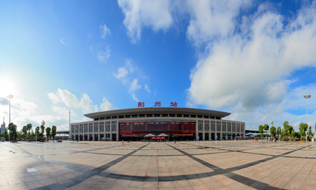 Image of railway station and Plazaのeditorial素材