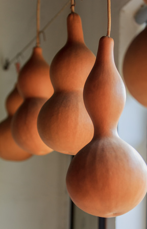 Chinese crafts gourd pyrography picturesの写真素材