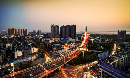 cityscape at nightのeditorial素材