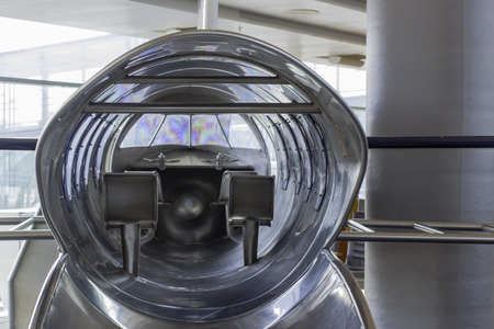 A toy airplane at the Oslo airport  のeditorial素材