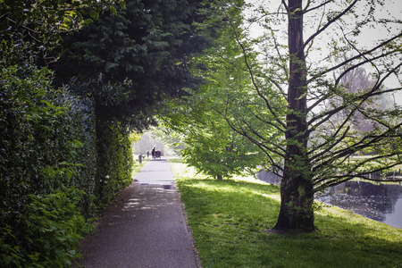 A perfect day for a stroll in the park in Bussum, Netherlands 