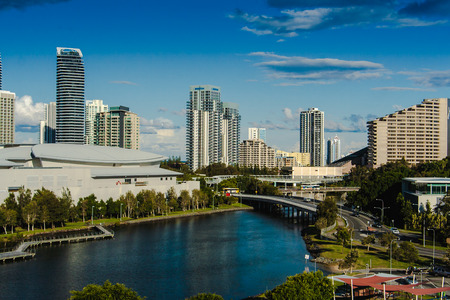 The city of Gold Coast  in broad daylight. のeditorial素材