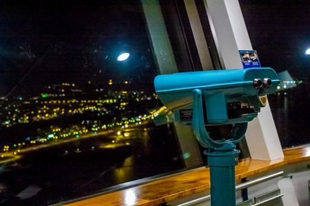 There was nobody but me at the Nasinneula view tower by the time I took the picture. Apparently, the tower is not very popular at winter nights. Once again, I had no tripod with me, so I had to use high ISO.のeditorial素材