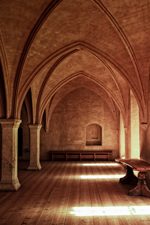 A small chapel at the medieval castle of Turku in Finland. The castle has been restored beautifully and is a popular tourist attraction.のeditorial素材