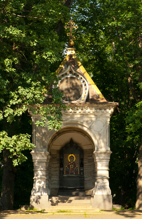 Chapel in honor of the Mother of God "The Sign" on the island of Valaamの写真素材