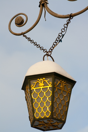 Lantern on the bridge of the Italian St. Petersburgの写真素材