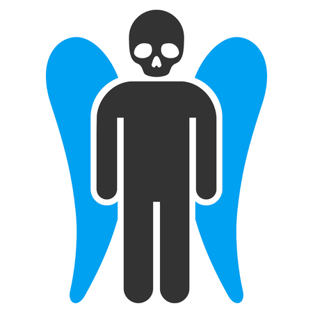 Death Angel flat raster icon. An isolated icon on a white background.の写真素材