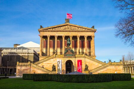 BERLIN, GERMANY - 6 January 2017: The Alte Nationalgalerie meaning Old National Gallery in the Museumsinsel meaning Museums Islandのeditorial素材
