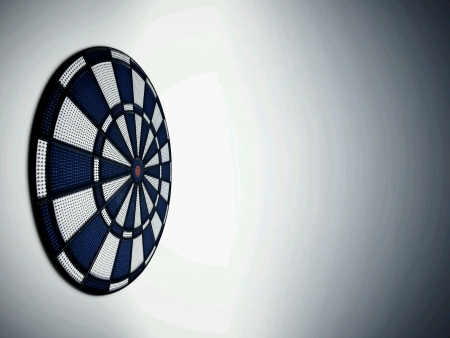 dartboard hanging at wall の素材