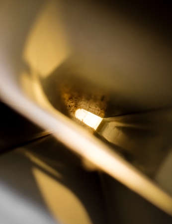 abstraction. The photo resembles a long tunnel. out of focus. Warm shades of old tunnel. The light...