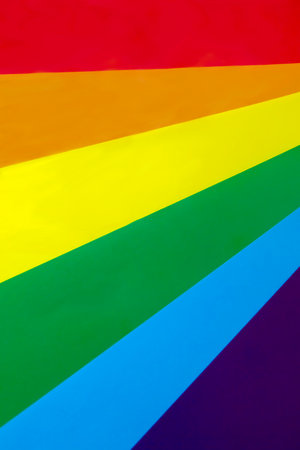 The flag of the LGBTQ community. LGBT Pride holiday. The flag is equality and freedom.の写真素材