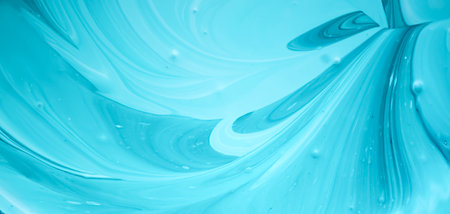 Soft, blue color. Blue paint mixing. A nice shade of blue.の写真素材