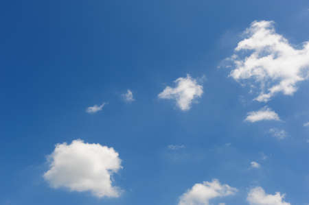 White clouds in the clear sky