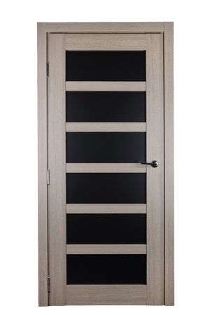 Modern interior door on a white backgroundの写真素材