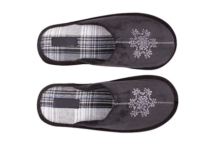 Home sleeper warm blue with a snowflake pattern Isolated over white backgroundの写真素材