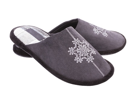 Home sleeper warm blue with a snowflake pattern Isolated over white backgroundの写真素材