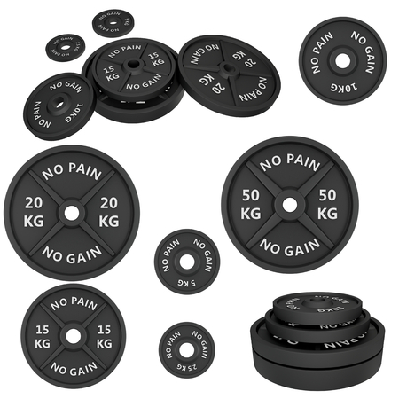 3d illustration with set f weights  barbells. For GYM, fitness centerの写真素材
