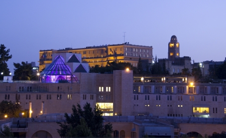 Jerusalem Cityscape at Night のeditorial素材