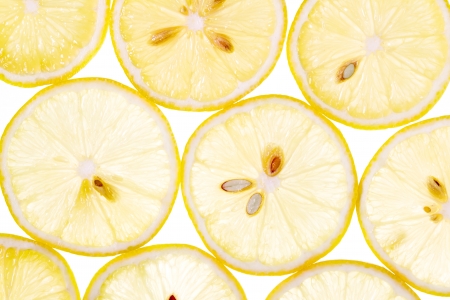 slices of lemon litの写真素材