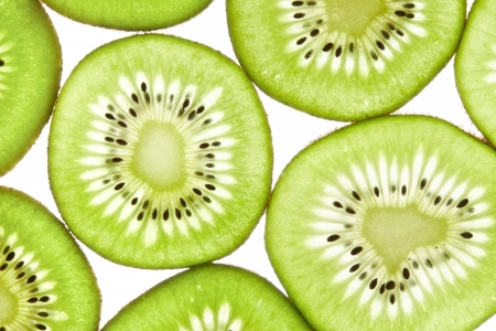 slices of kiwiの写真素材