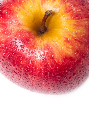 Crop, red wet apple の写真素材