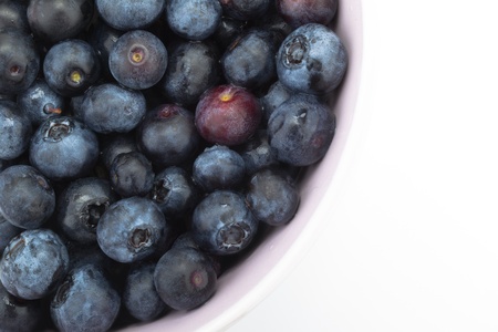 bowl of blueberriesの写真素材